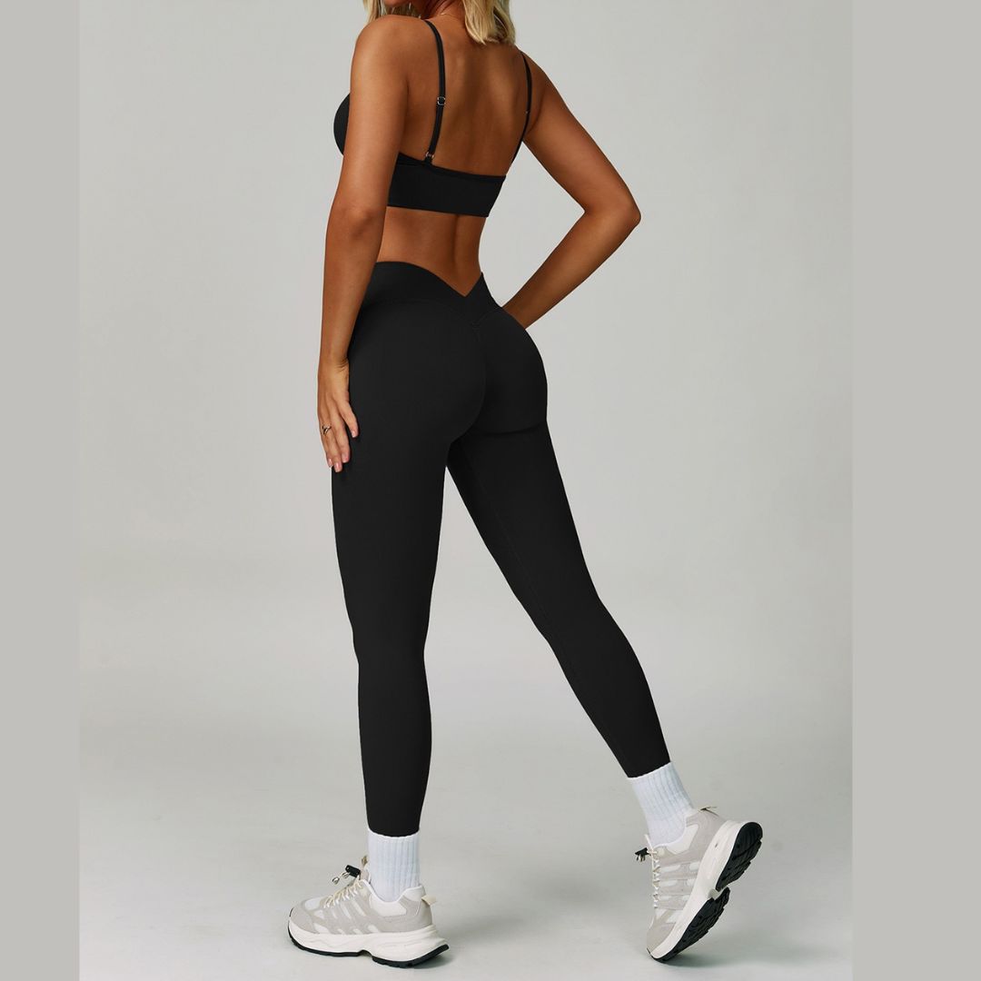 Sculpt & Slay Seamless Legging Set - Black
