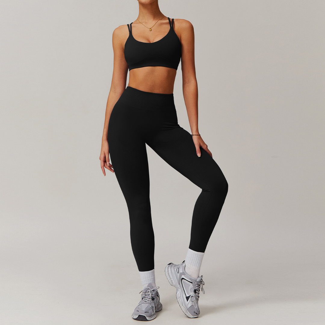 BreezeFit Seamless Legging Set - Black