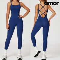 DIVA Cross-Back Sculpt Jumpsuit - Blue