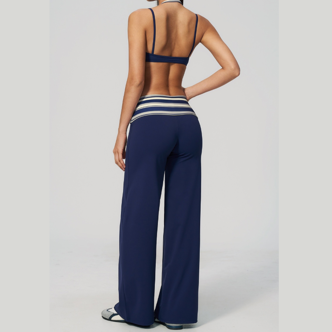 Evi Elegant Stylish Legging Set - Navy