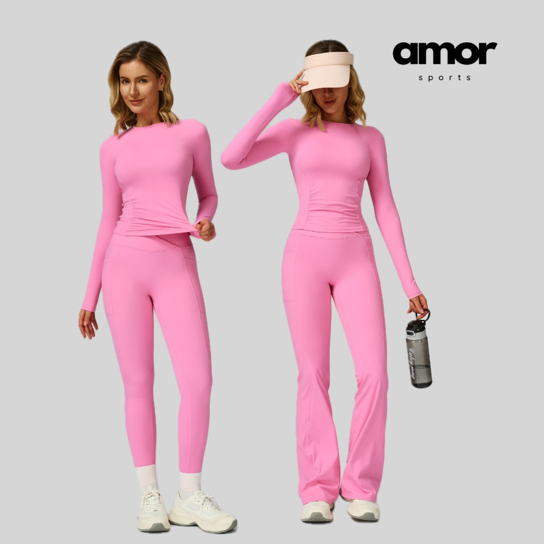 NEINEI Autumn Legging Set - Pink