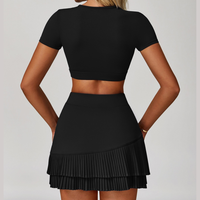 Cici Stylish Tennis Short Set - Black