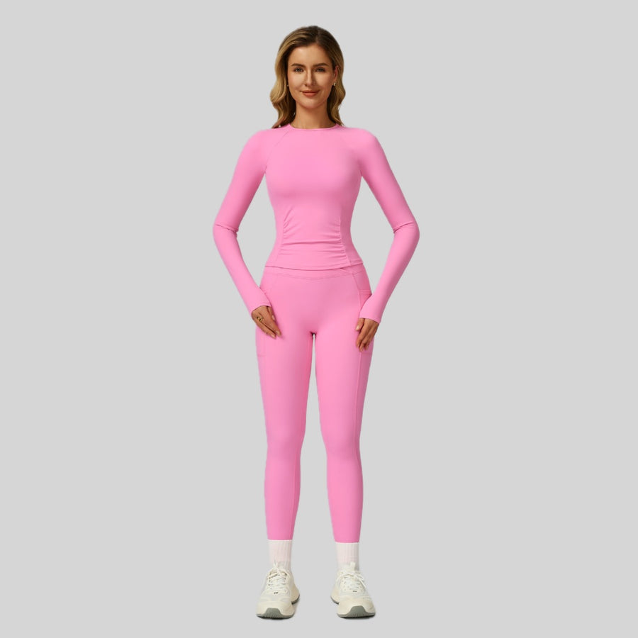 NEINEI Autumn Legging Set - Pink