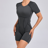 ANNA Scrunched Romper - Dark Grey