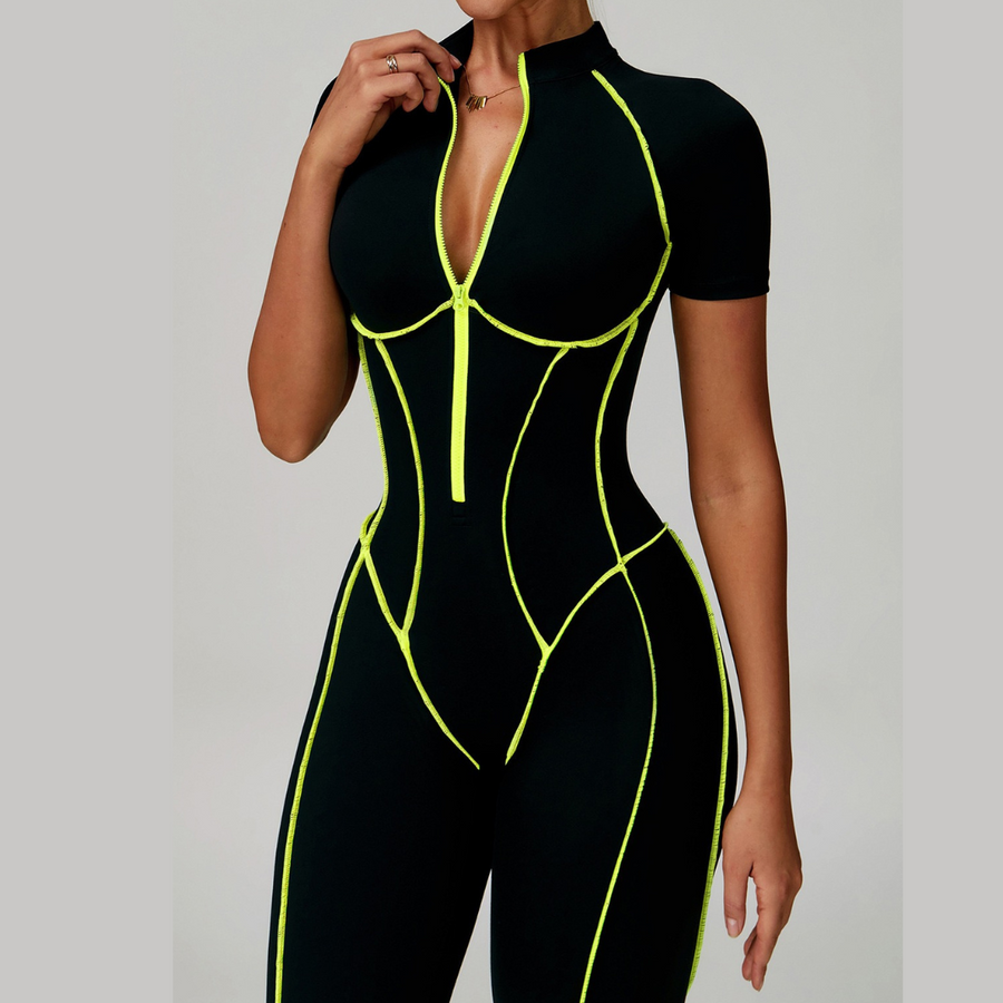 ENA Premium Jumpsuit- Black Yellow