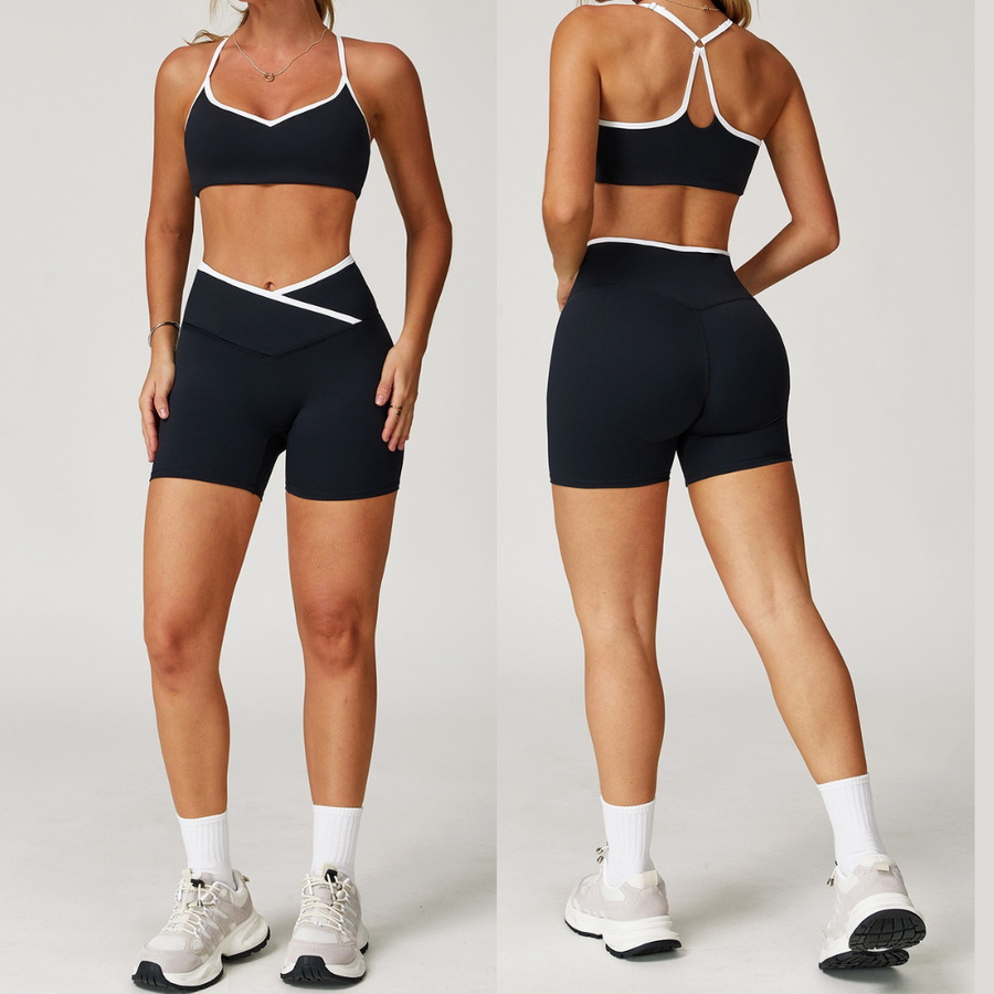 Aurora Comfy Short Set - Black