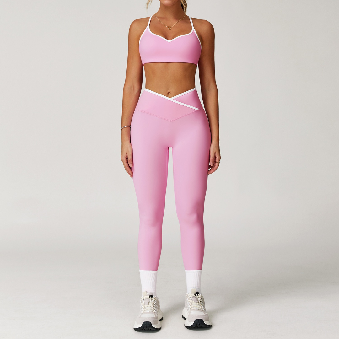 Aurora Stylish Skinny Legging Set - Pink