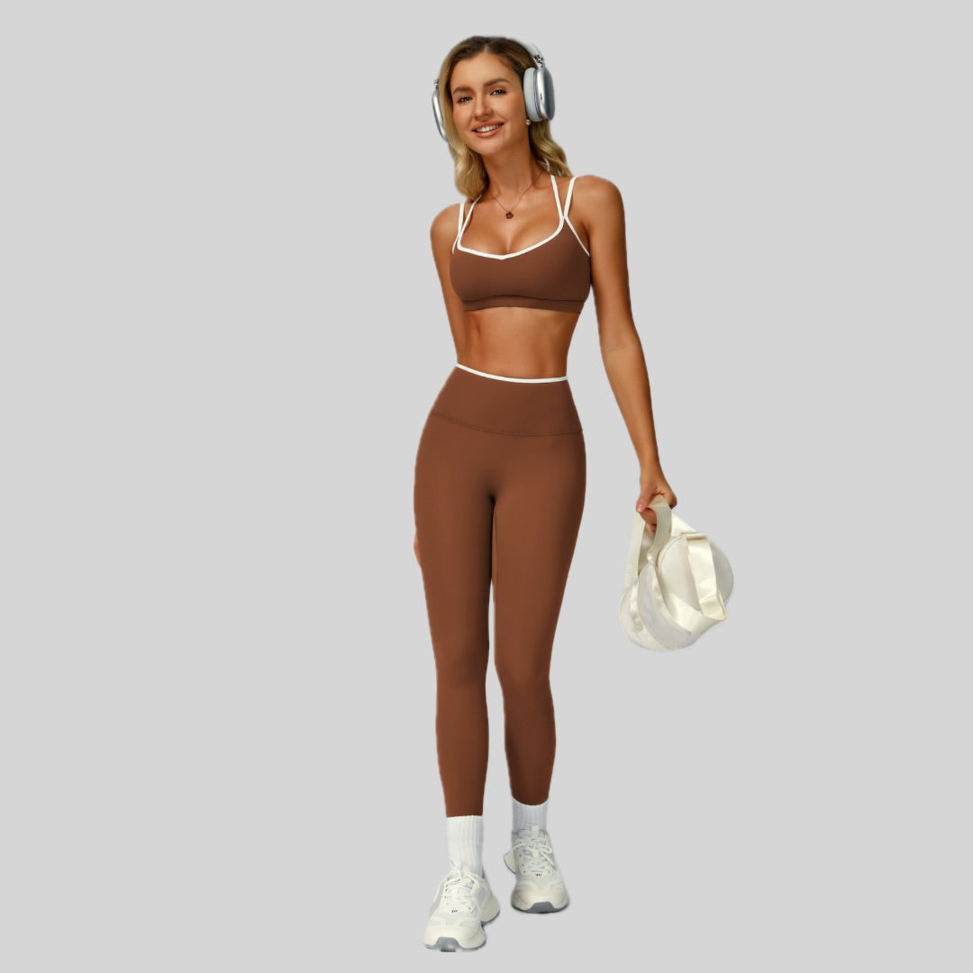 ALIN Stylish Classic Legging Set - Brown