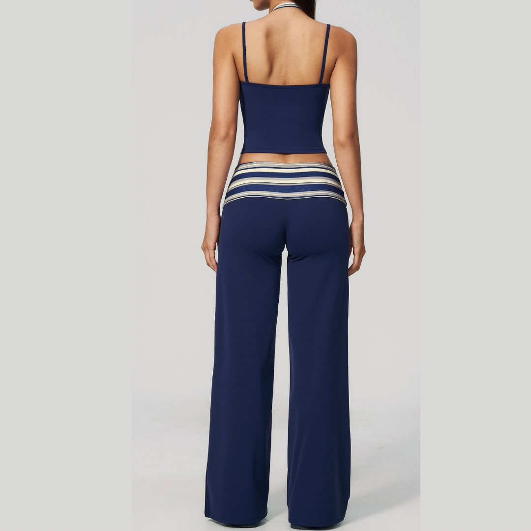 Evi Elegant Stylish Legging Set - Navy