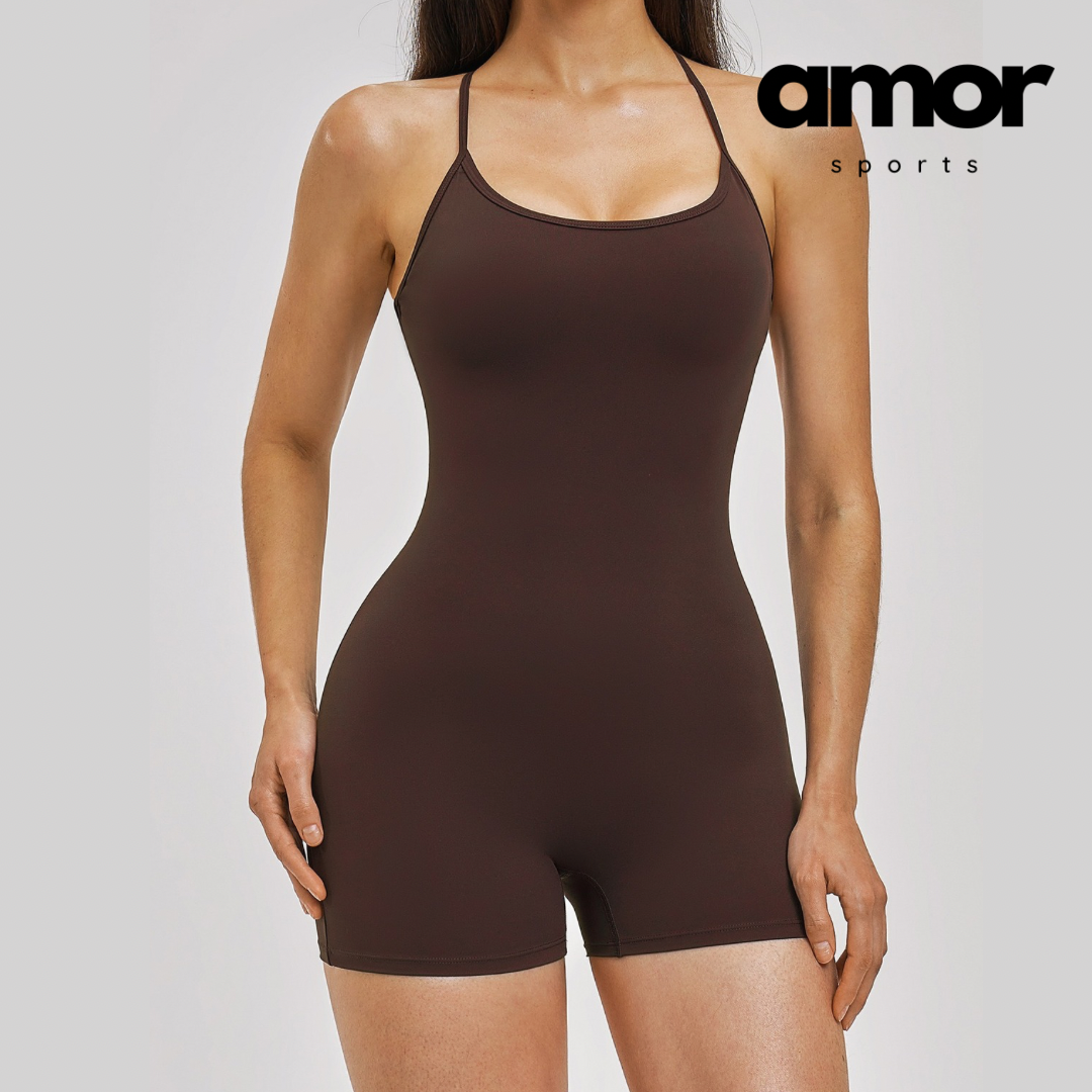 LANA Summer Classic Romper - Coffee