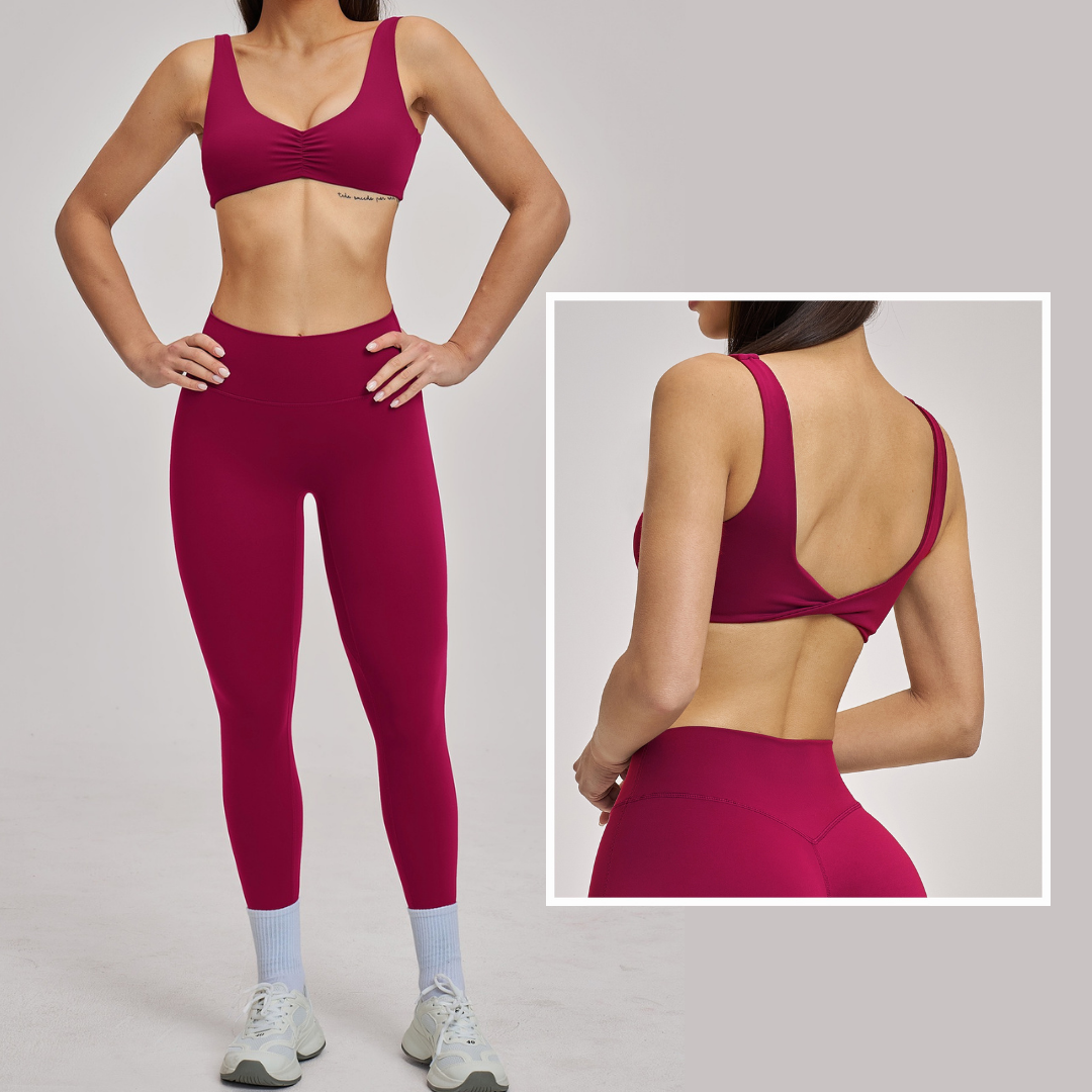 MARGO Sculpting Stylish Legging Set - Rose Bud