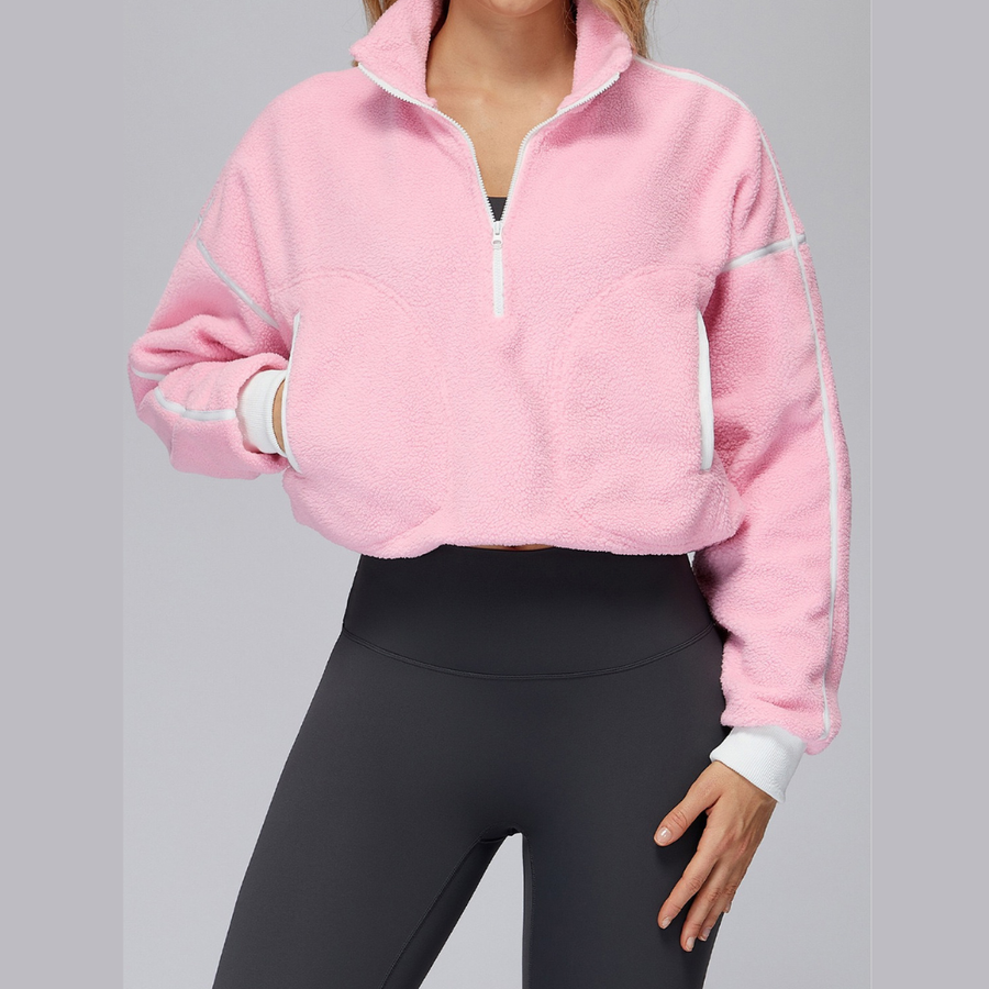 Fluffy Winter Adjustable Fleece Jumper - Pink