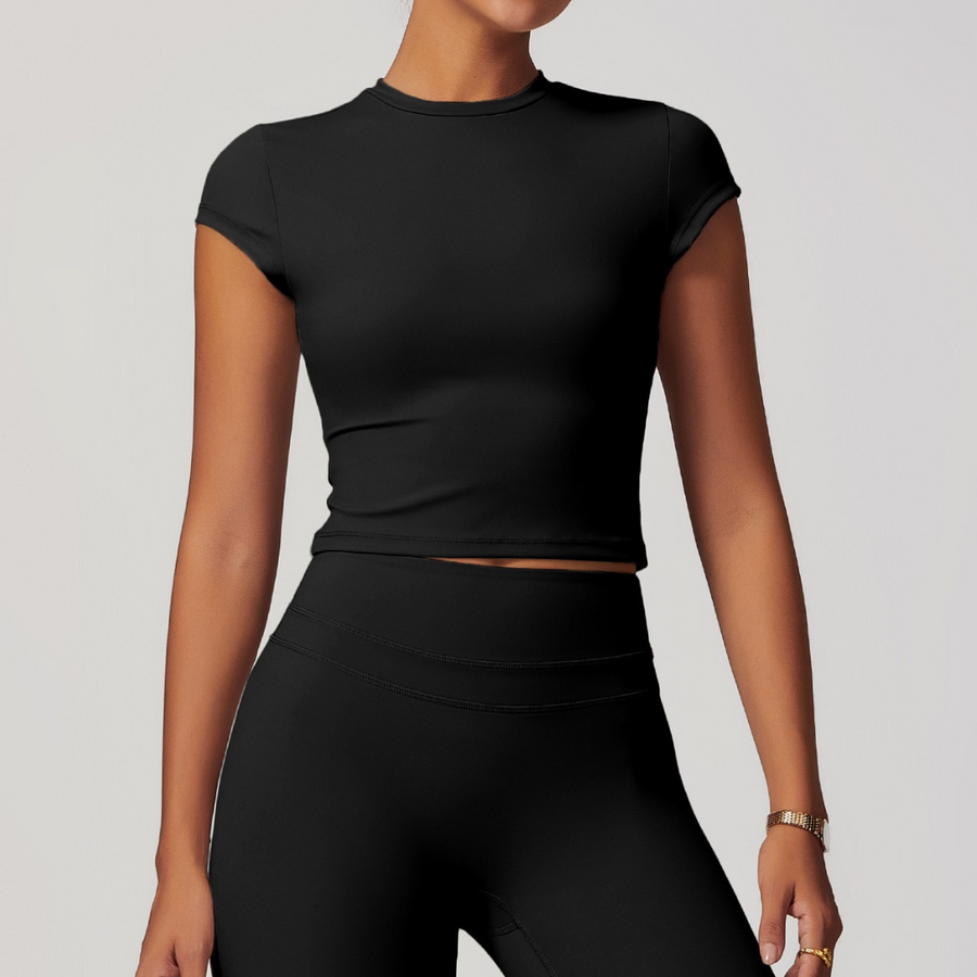 STELLA Premium Short Sleeve Top - Black