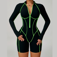 Electric Sexy Romper - Black Green