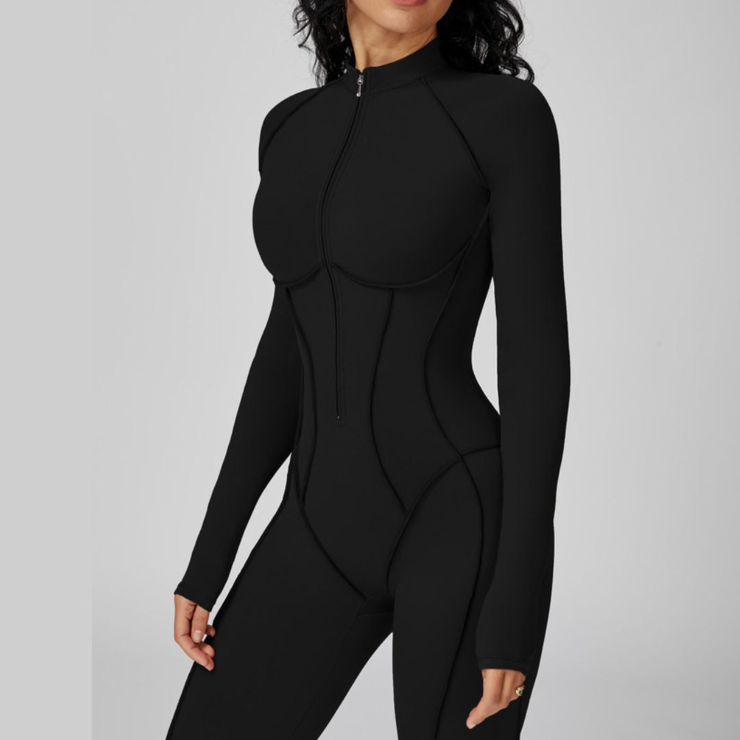 Elena Fall Winter Stylish Jumpsuit - Black