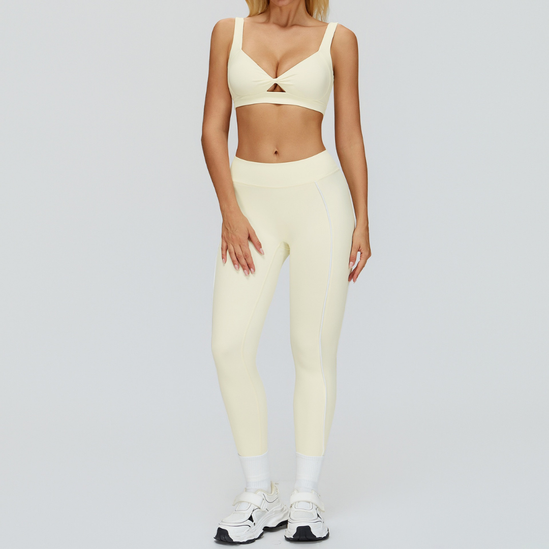 SARA Premium Stylish Activewear Set - Cream