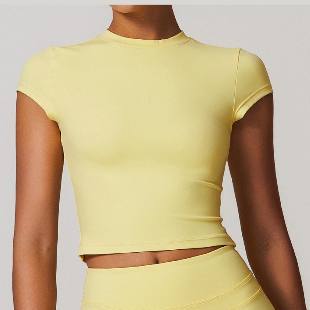 STELLA Premium Short Sleeve Top - Yellow