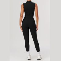 LILA Chic Vest Top Legging Set - Black