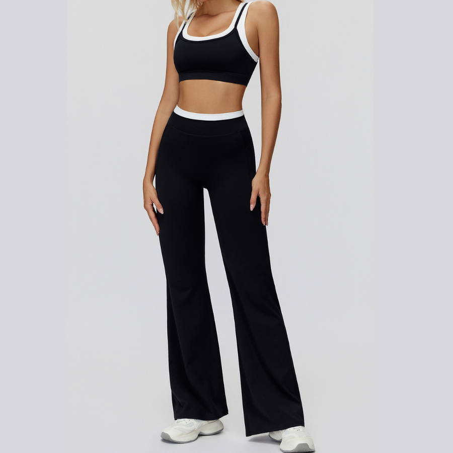 AQUA Stylish 2pcs Legging Set - Black