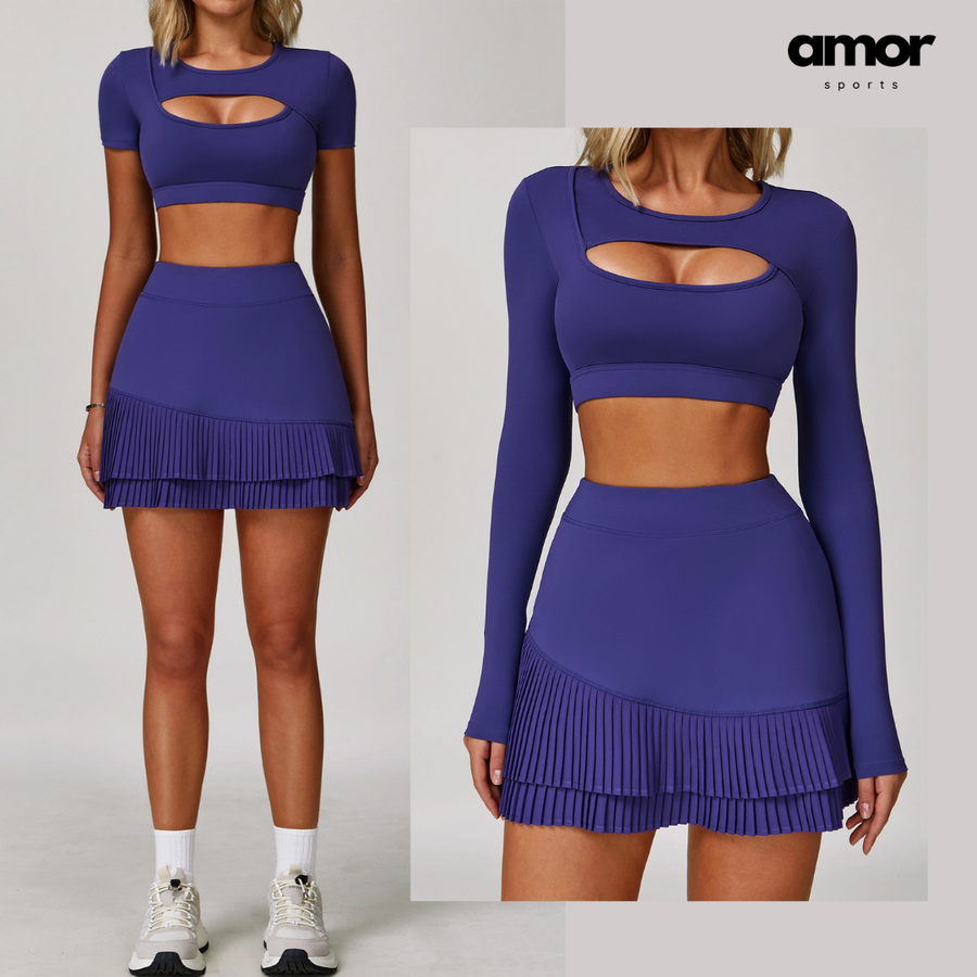 Cici Stylish Tennis Short Set - Blue