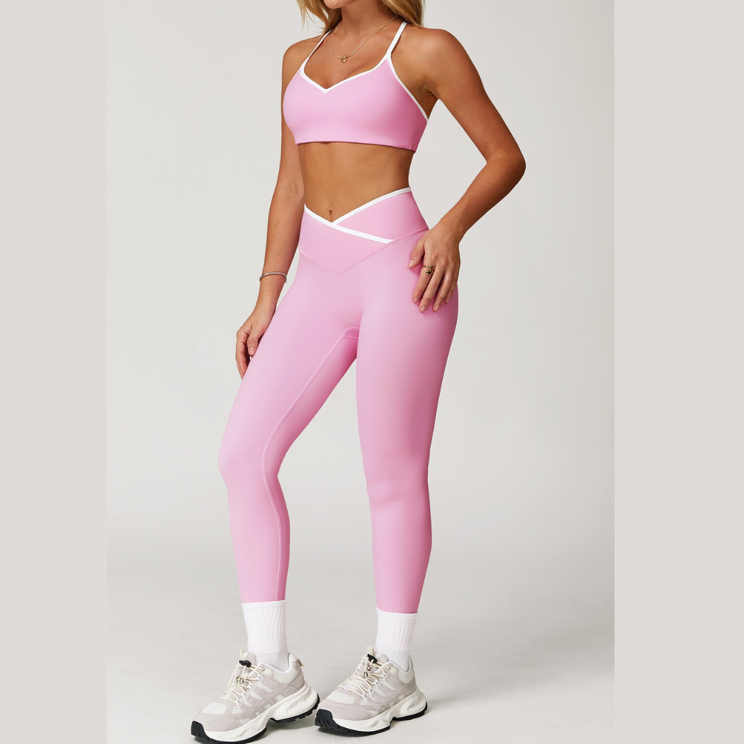 Aurora Stylish Skinny Legging Set - Pink