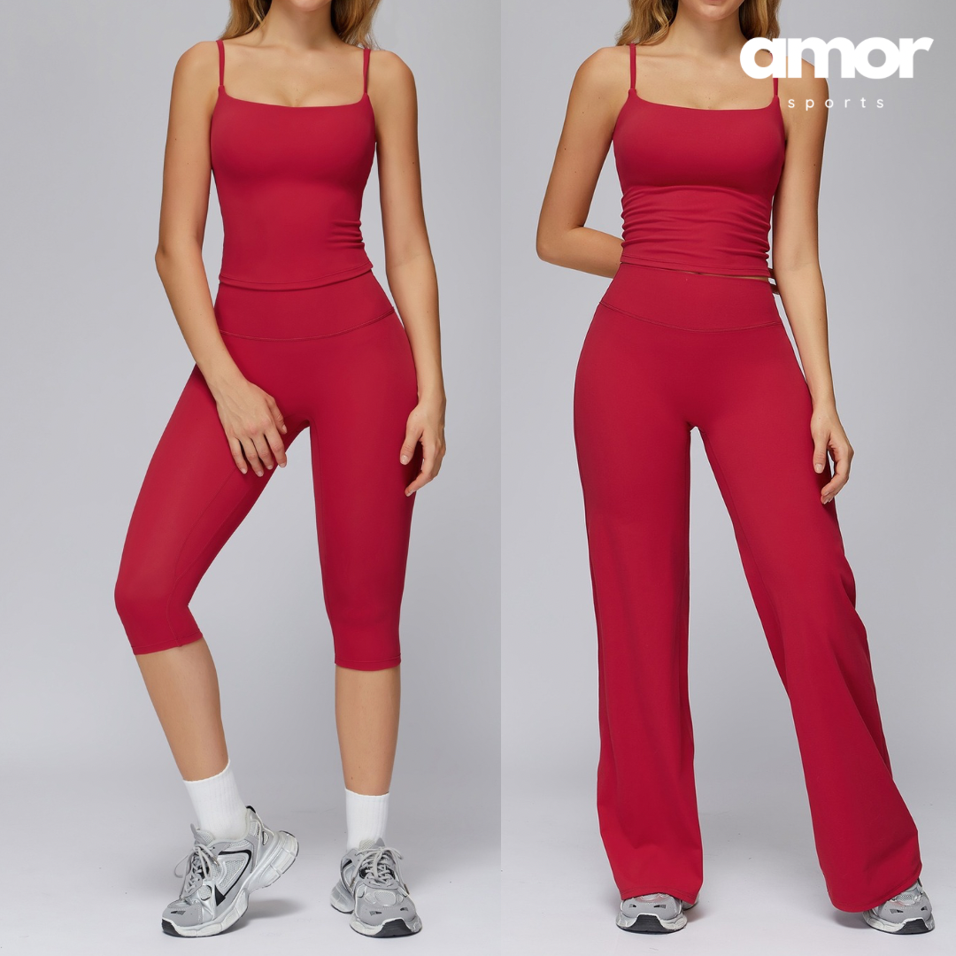 ANITA Essential Vest Top Legging Set - Red