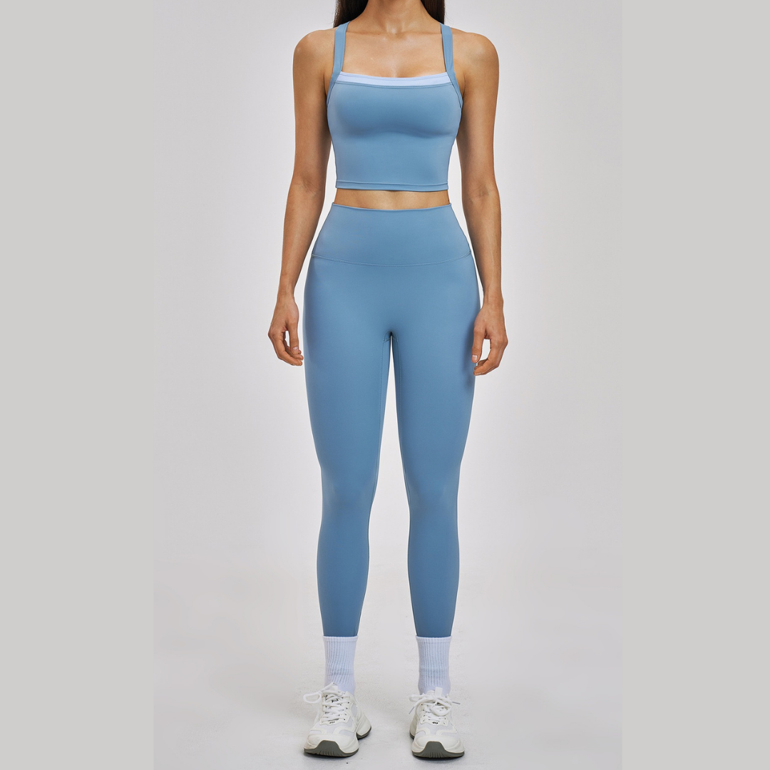 GRACE Stylish Sporty Legging Set - Blue