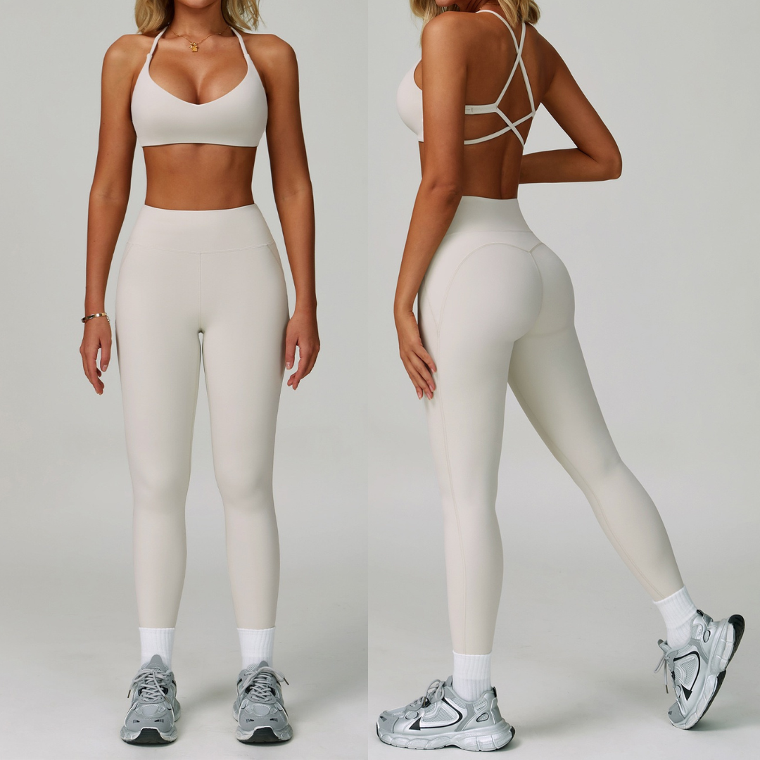 Koralina Ultra Soft Legging Set - Cream White
