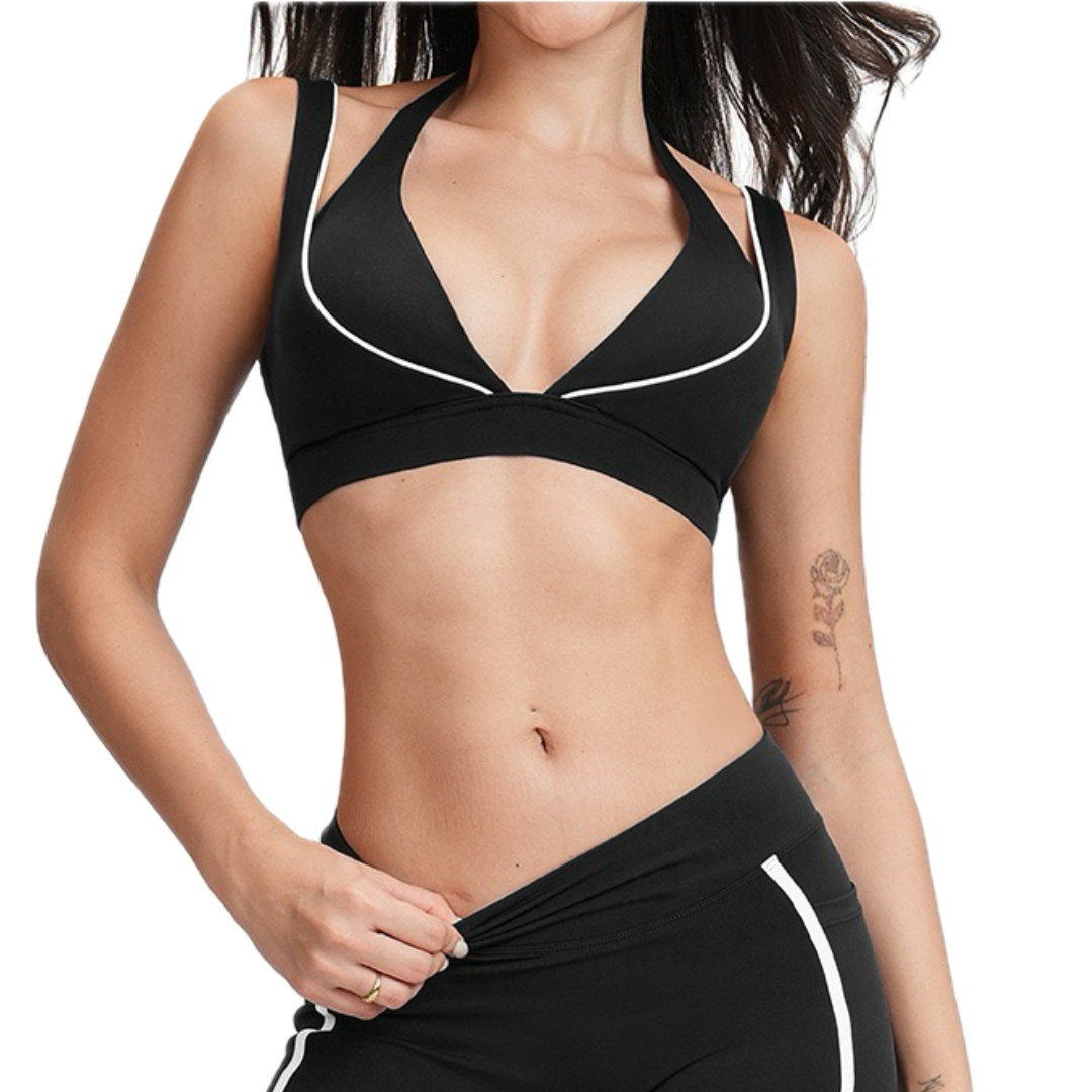 Active Luxe Stylish Legging Set - Black