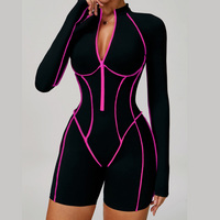 Electric Sexy Romper - Black Pink