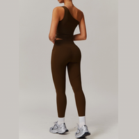 Σετ κολάν με έναν ώμο NANA - Καφέ 