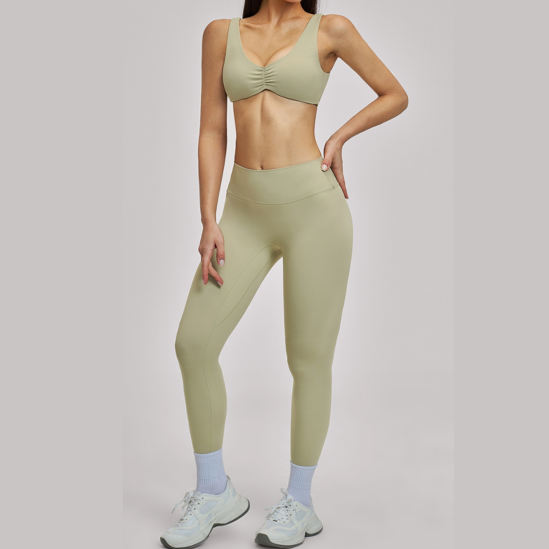 MARGO Sculpting Stylish Legging Set - Green