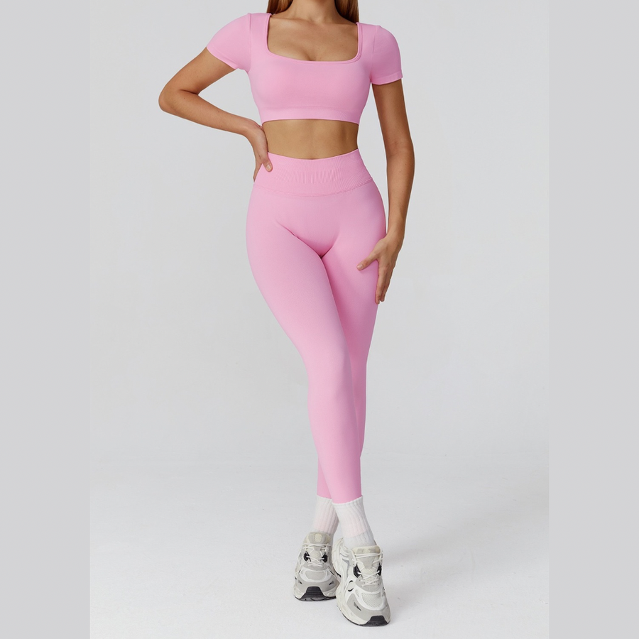 IRINA Seamless Scultping Legging Set - Pink