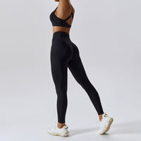 X -Back Line Skinny Legging Set - Black