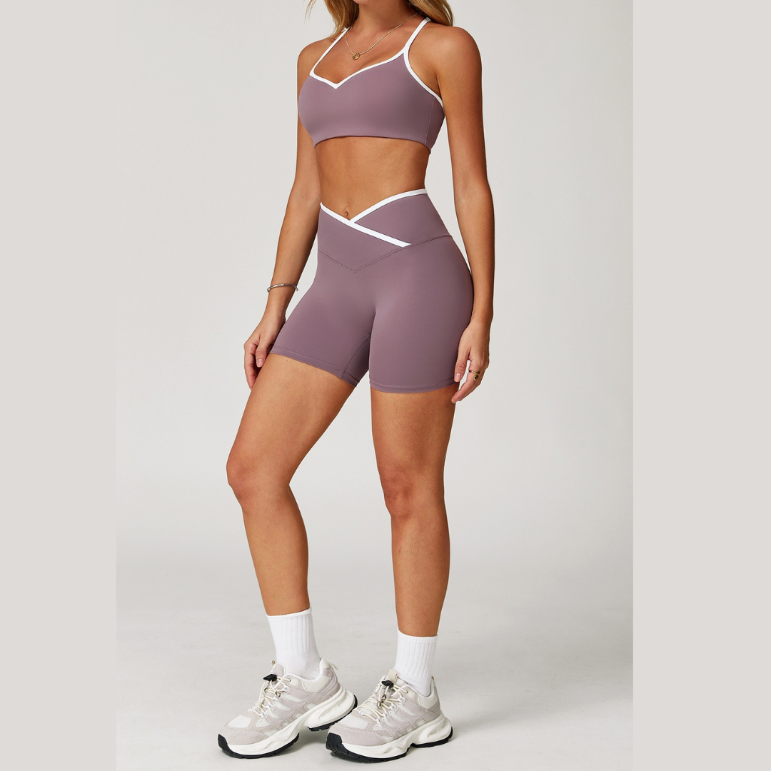 Aurora Comfy Short Set - Lilac