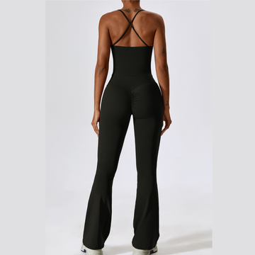 BETTY Γιλέκο με φαρδύ κολάν και τοπ - Μαύρο 