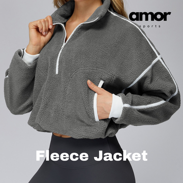 Fluffy Winter Adjustable Fleece Jumper - Grey