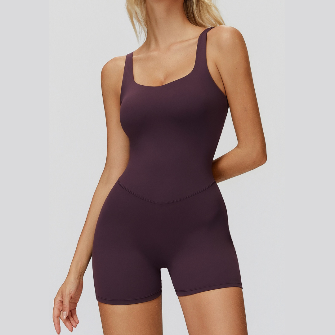 Butterfly-Back Stylish Romper - Old Mauve