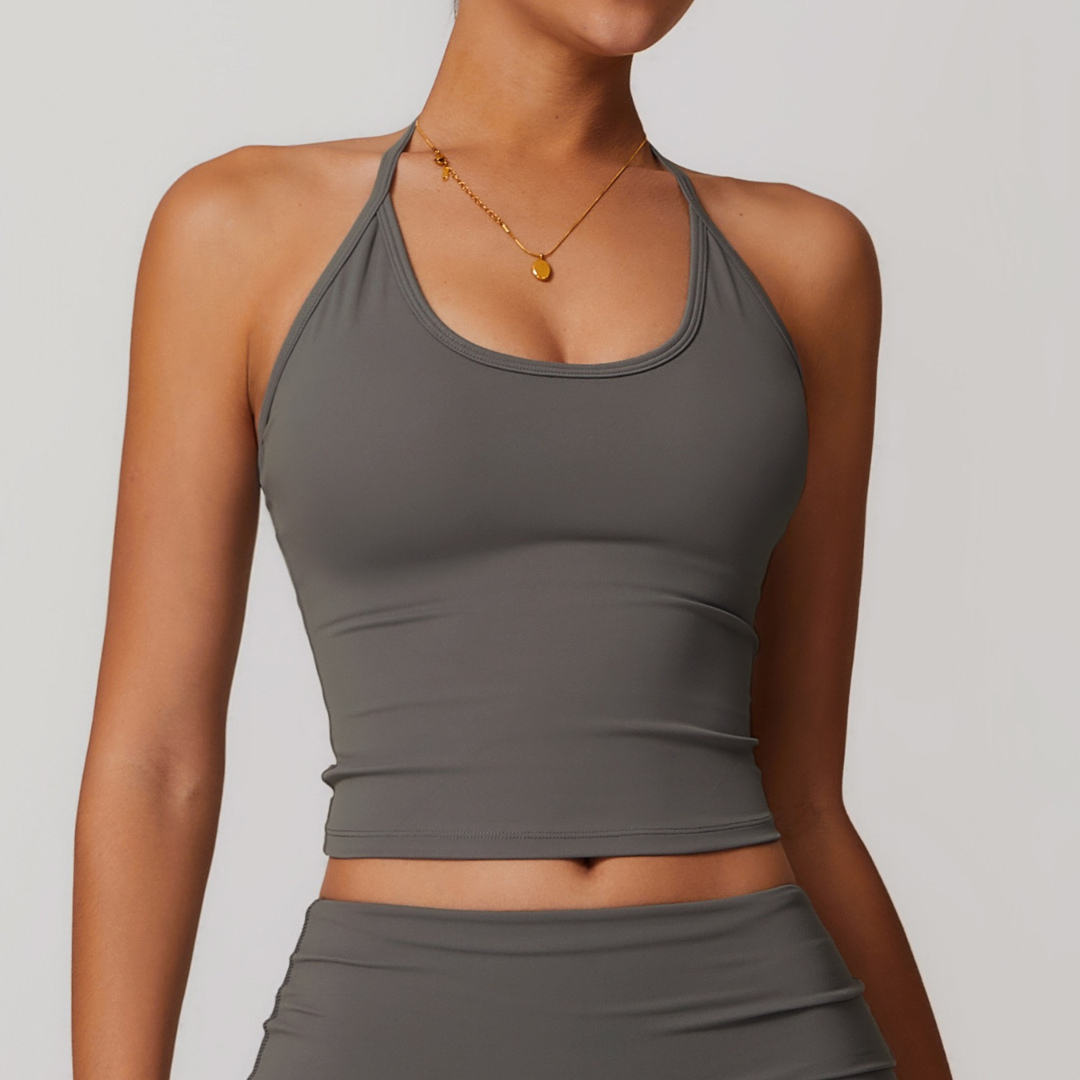 NATALIA Elegant Vest Top - Grey