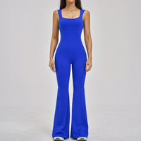 NINA Open Back Flare Jumpsuit - Electric Blue