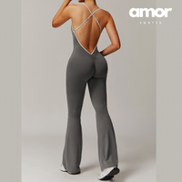 CELIN Sexy Backless Jumpsuit - Grey