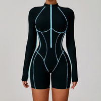 Electric Sexy Romper - Black Blue