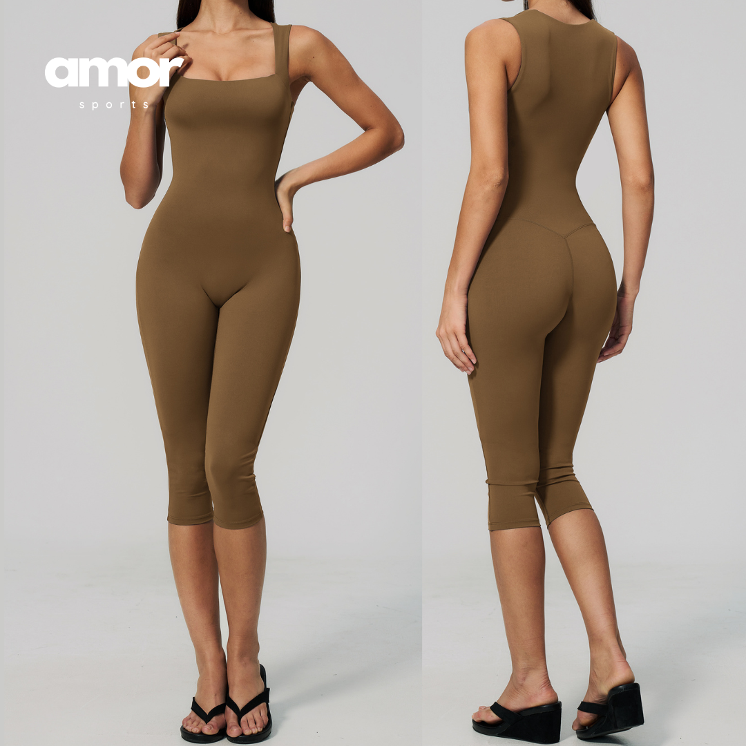 Adel Stylish Elegant Jumpsuit - Coffee