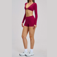 ALICE Contour Long Sleeve Short Set - Rose Bud