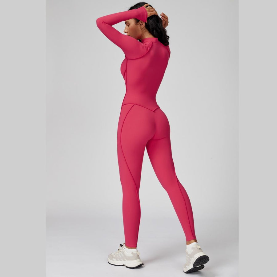 Elena Fall Winter Stylish Jumpsuit - Cranberry