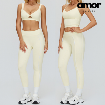 SARA Premium Stylish Activewear Set - Cream