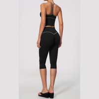 Andy Strappy Cropped Legging Set - Black