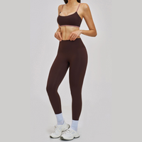 GRACE Stylish Sporty Legging Set - Coffee