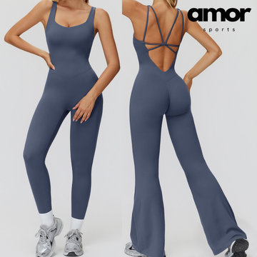 Butterfly-Back Premium Jumpsuit - Blue