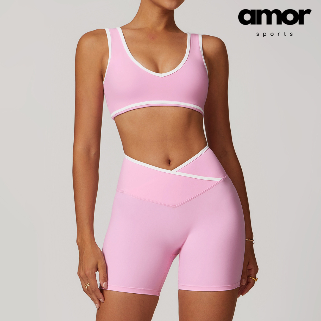 QUEENI Stylish Short Set - Pink